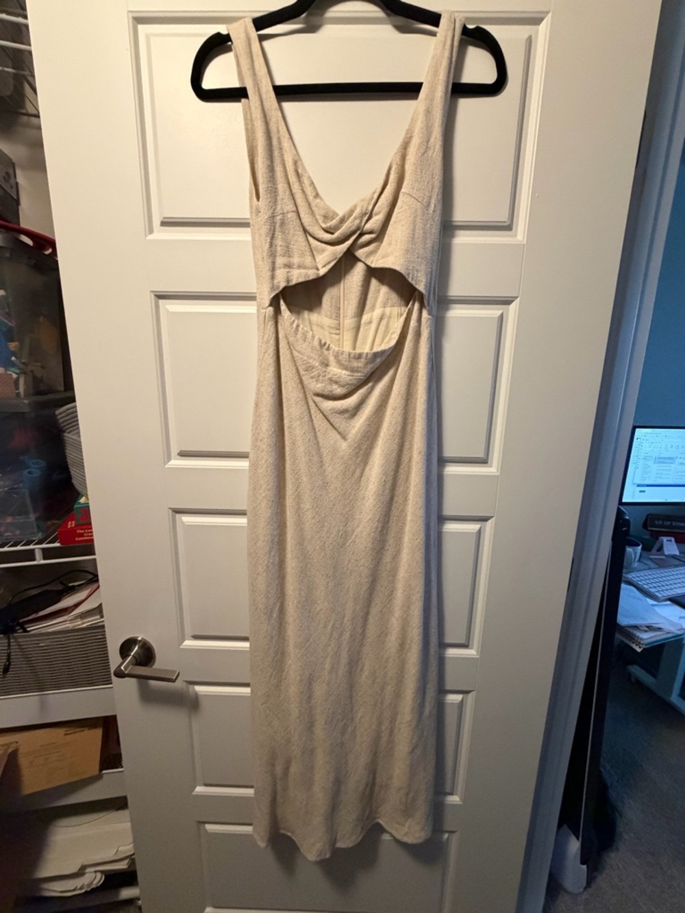 Petal & Pup Cream Twist Front Maxi Dress